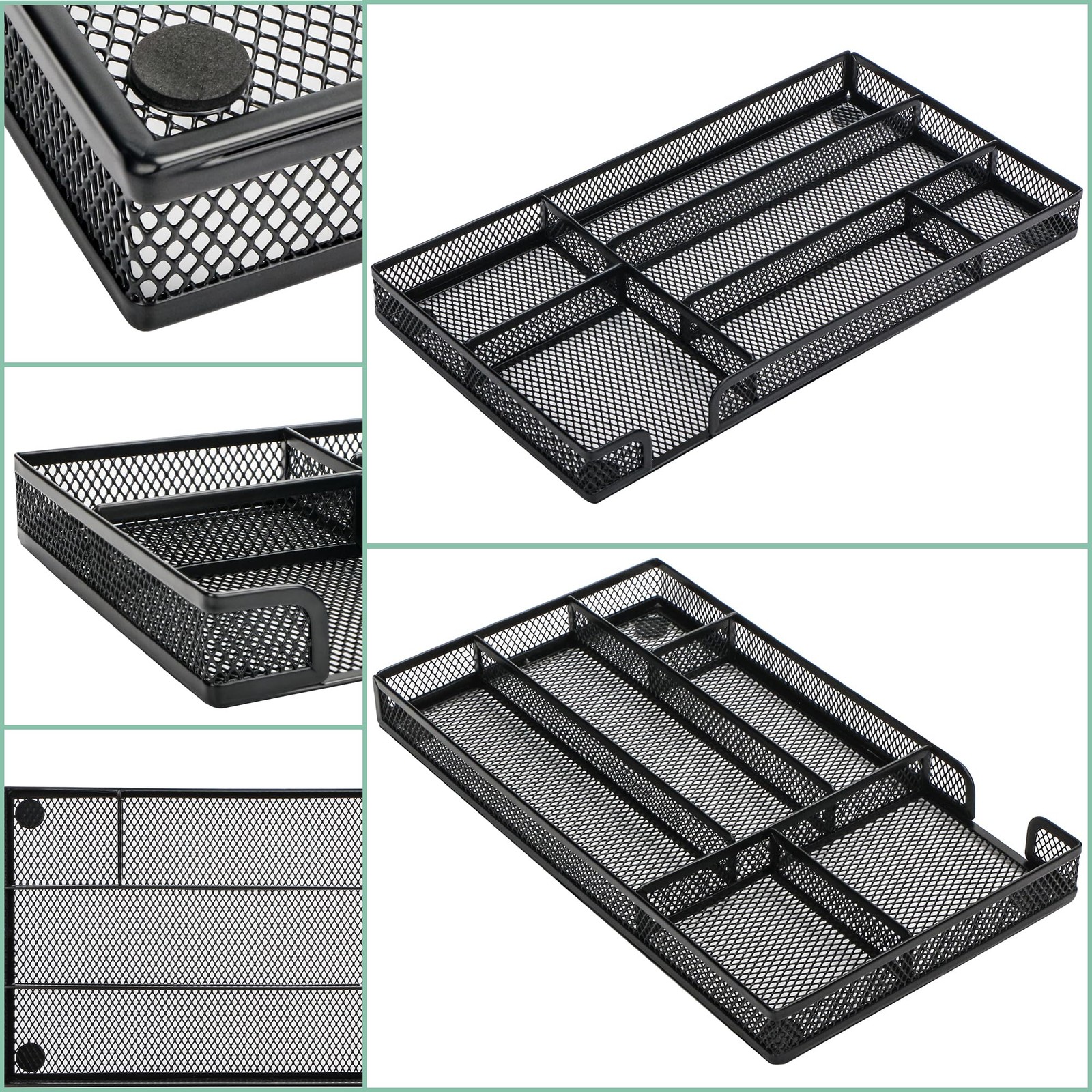 Annova Desk Drawer Organizer Tray for Office Organization – Small, Black