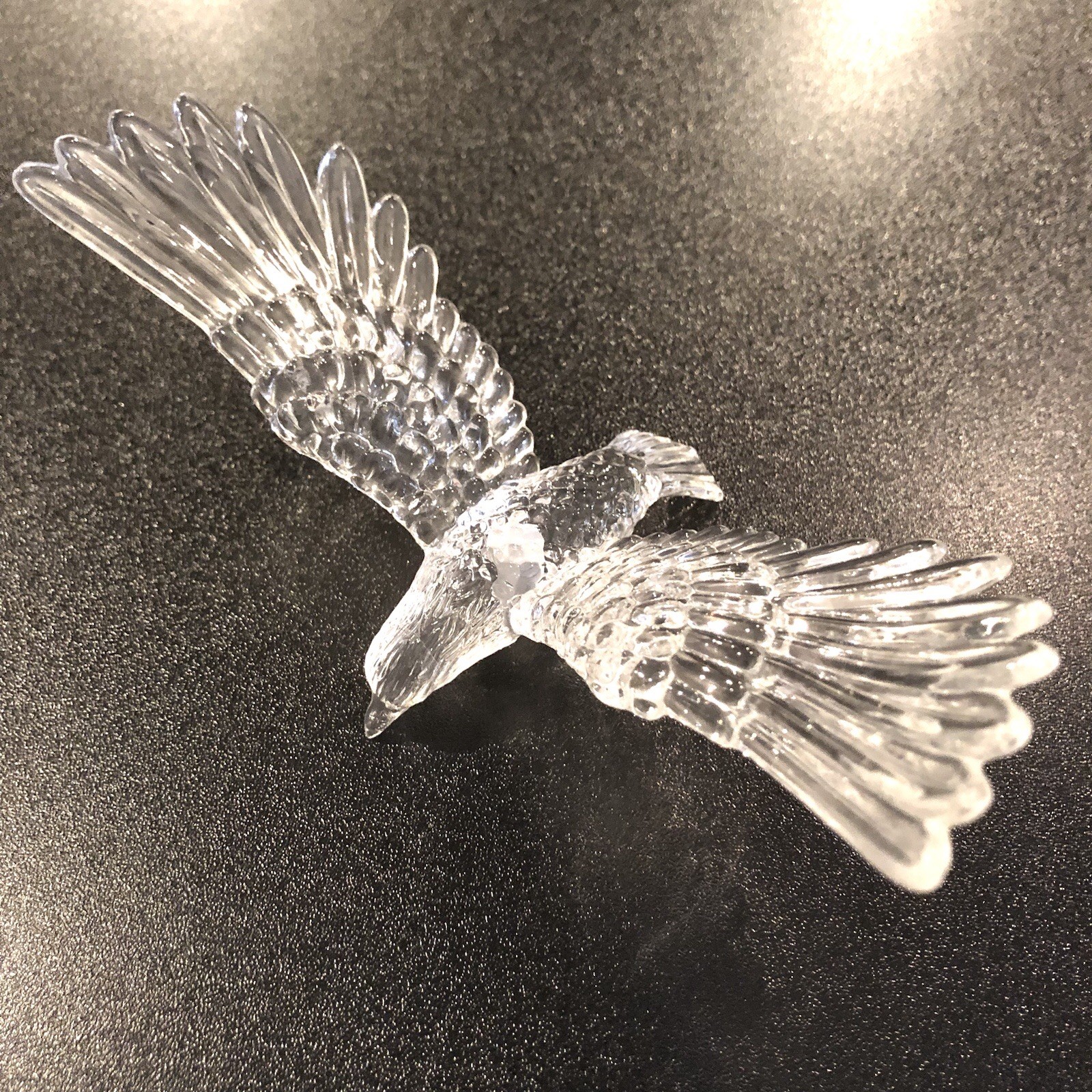 Acrylic Clear Eagle Outstretched Wings Pencil Pen Top Figurine