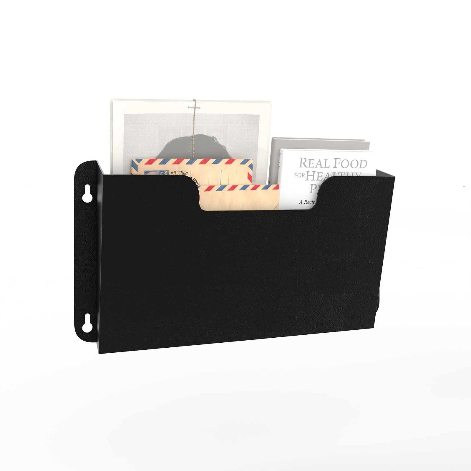 DR POCKET RACK Wall-Mounted File Rack, Single Pocket, Metal Organizer for Let…