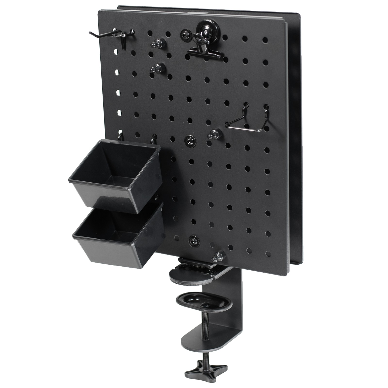 VIVO Steel Clamp-on 10″ x 12″ Rotating Pegboard, Magnetic Privacy Panel