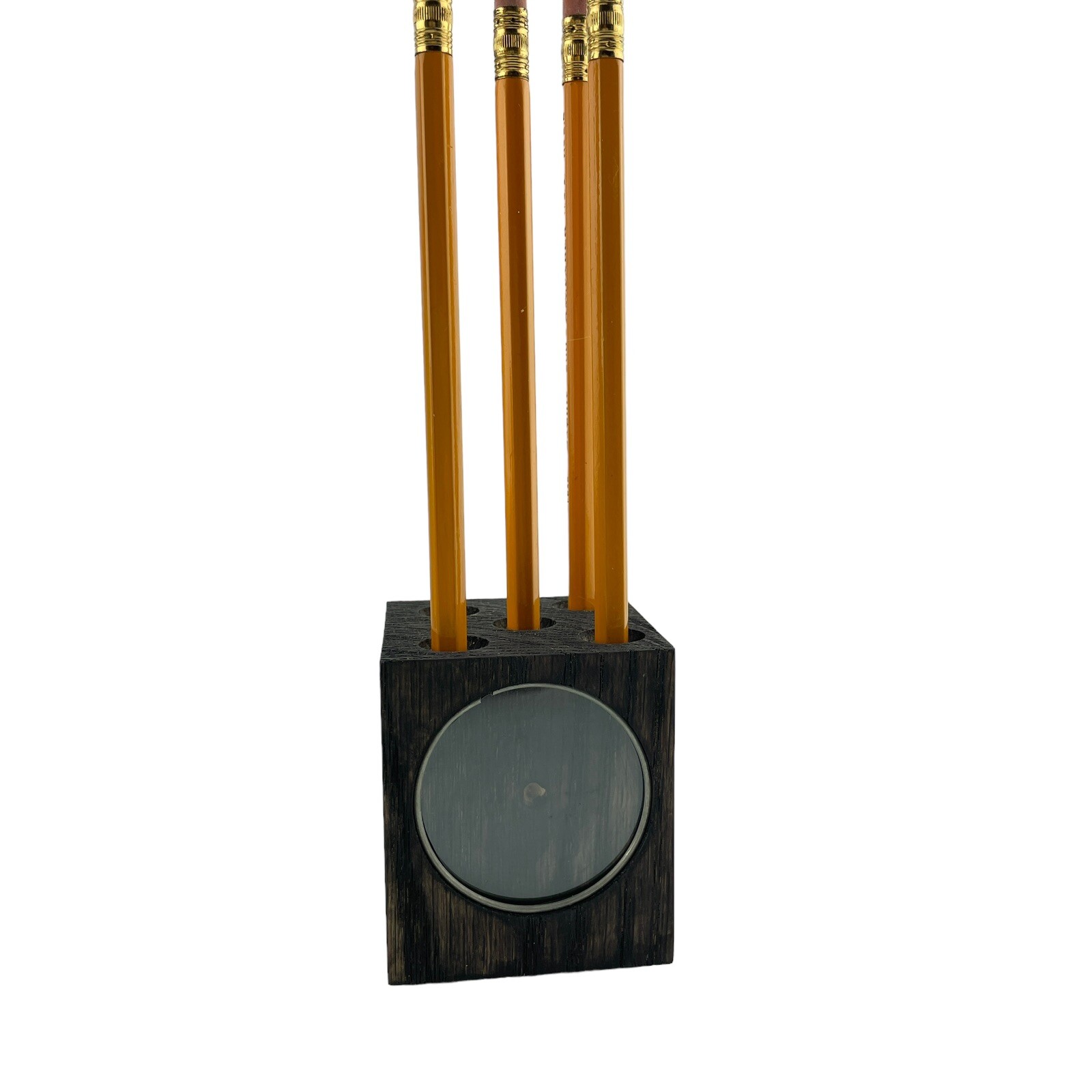 Pencil Holder Handmade w Faber Saphir Pencils Junior Achievement Craft