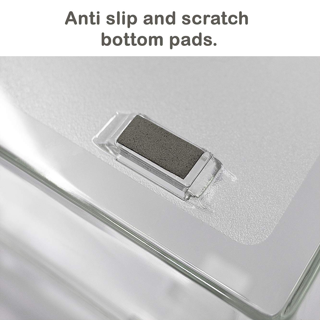 Clear Heavy Duty 4Tier Plastic Stackable Letter Paper Tray Desk Organizer