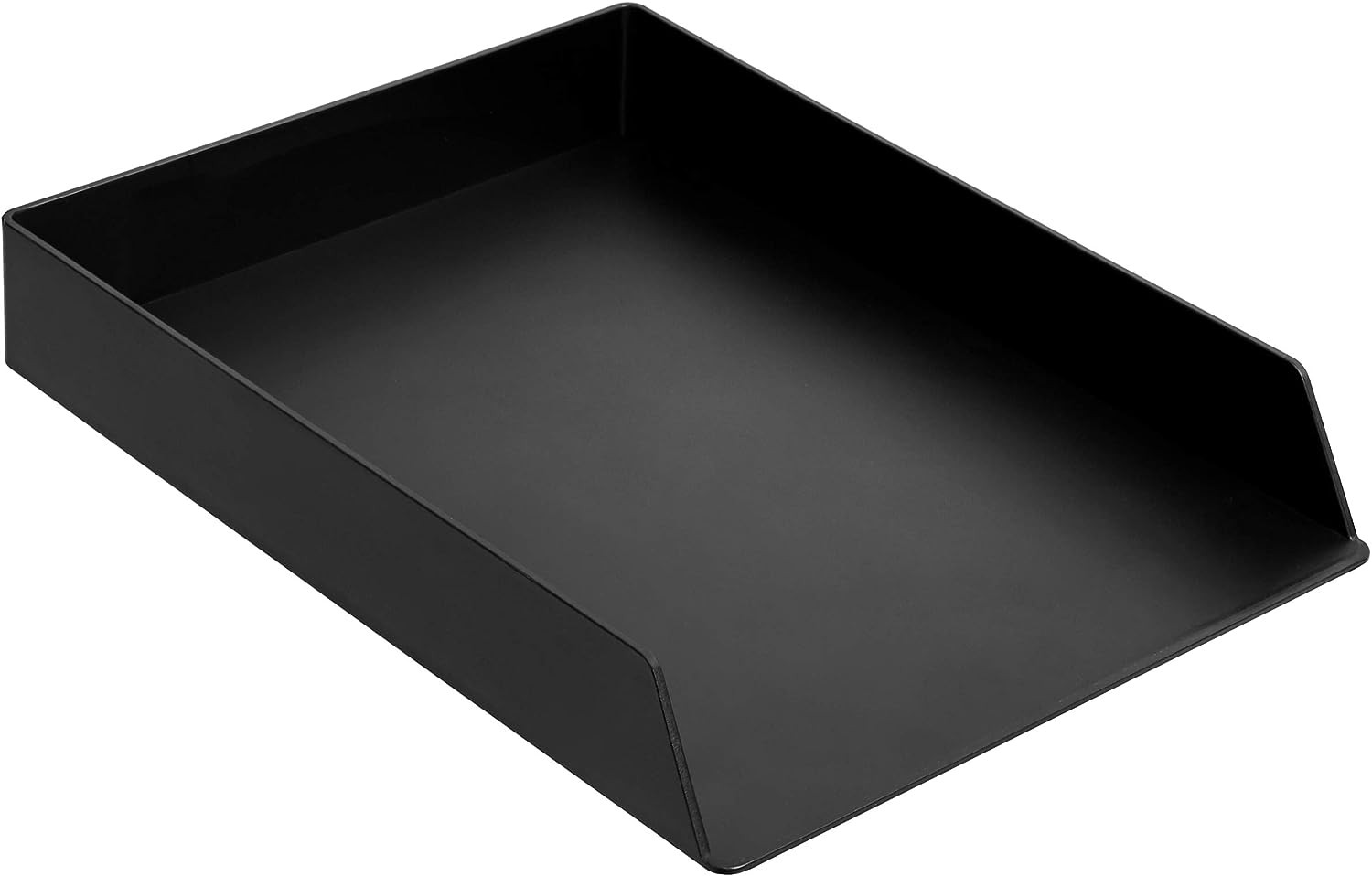 Amazon Basics Rectangular Plastic Desk Organizer, Letter Size Tray, 2-Pack, 9.7