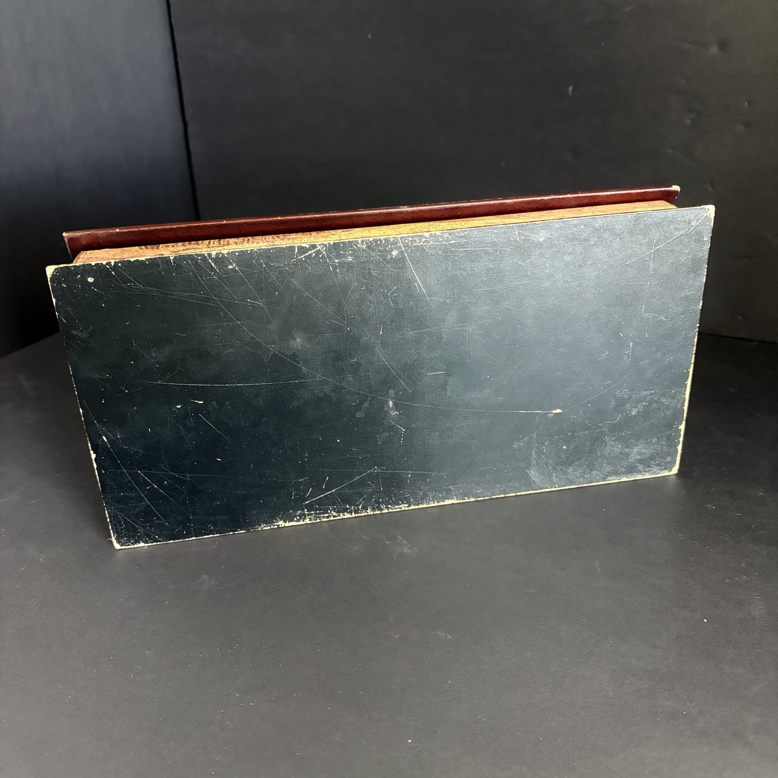Vintage Woman Golfer Desk Organizer Mail Papers Letters Pens Holder Storage Box