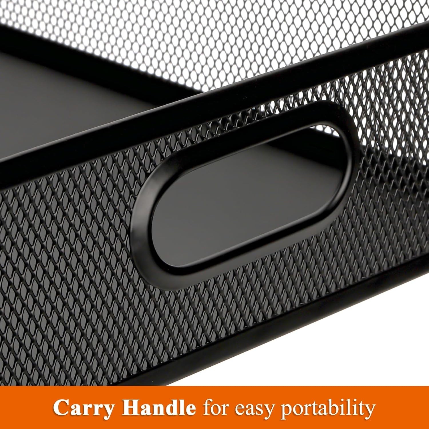 Heavy-Duty Matte Black Desk Drawer Organizer Trays – Portable & Durable 2 Pack