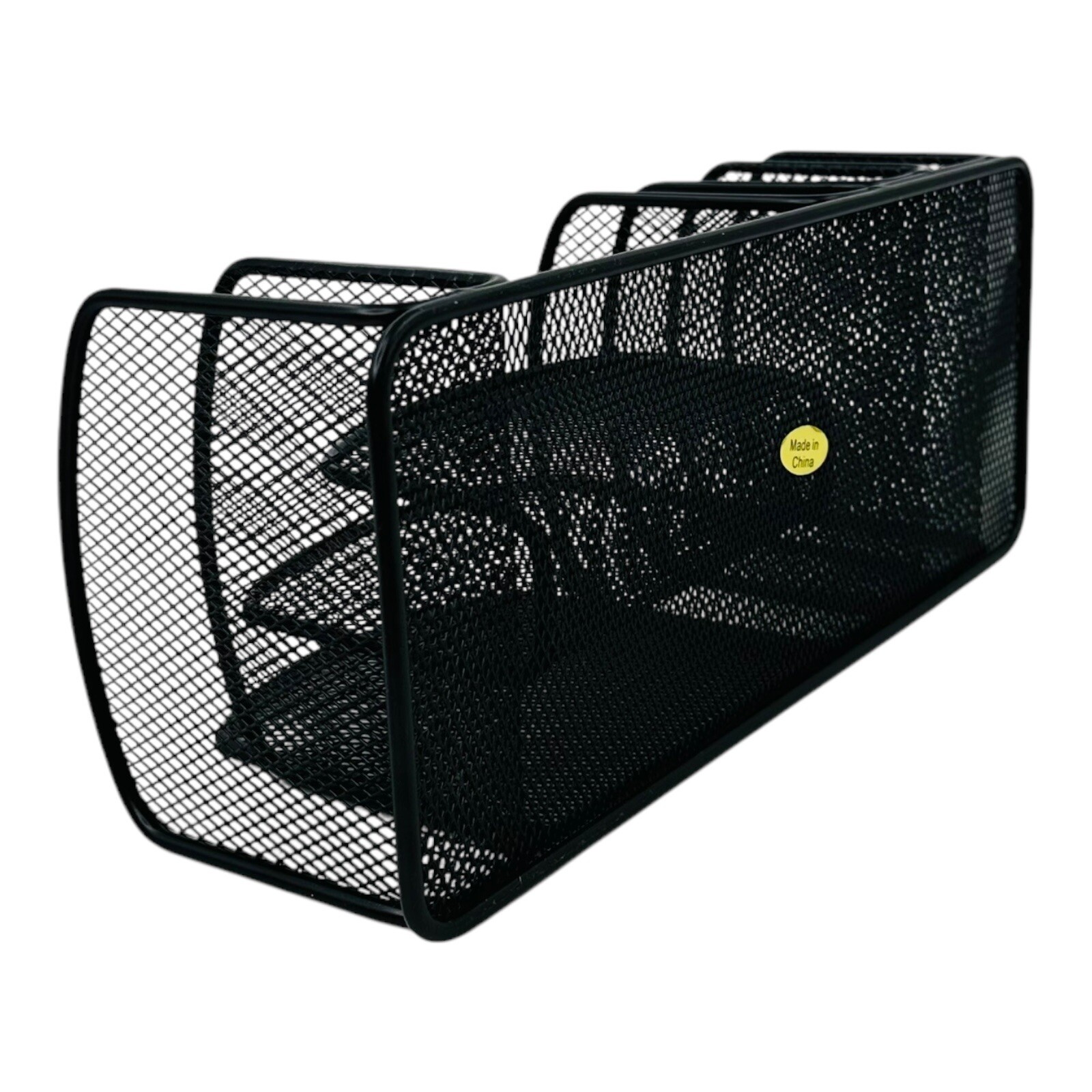 Safco Onyx Mesh Deluxe Desktop Organizer 12.5″ x 5.25″ x 5.25″ Black