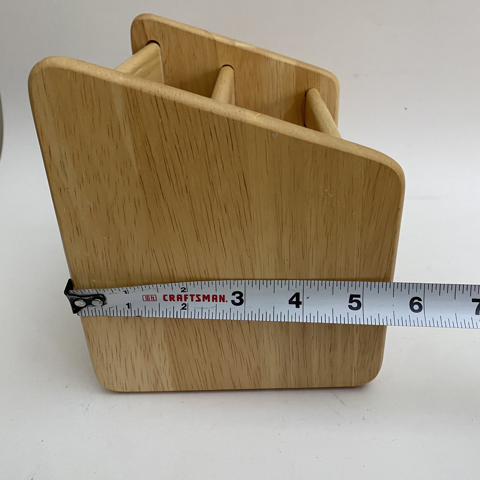 Vintage Wooden Desk Organizer Mail Sorter Letter CD Holder Natural wood Finish