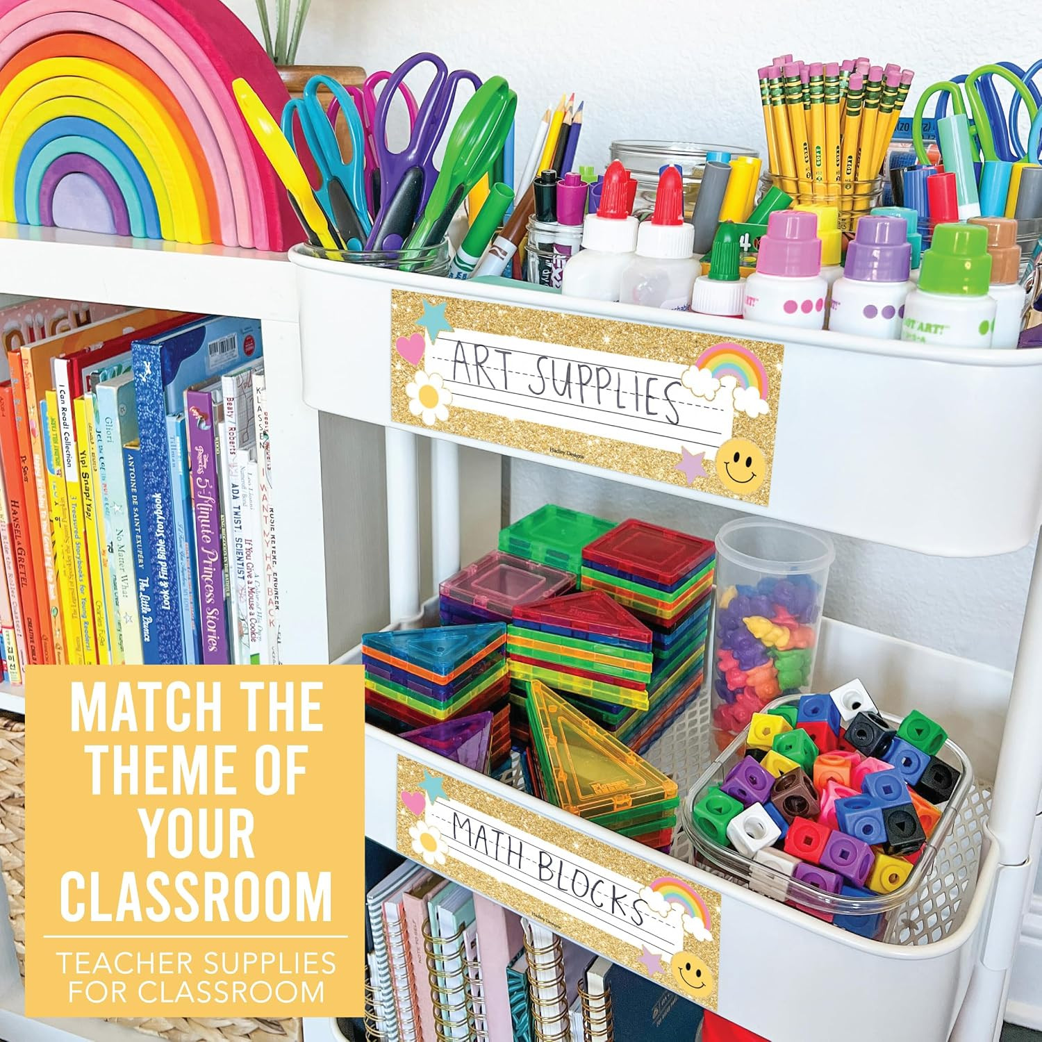 Desk Name Tags for Classroom – 36 Student Desk Name Plates for Classroom Decor,