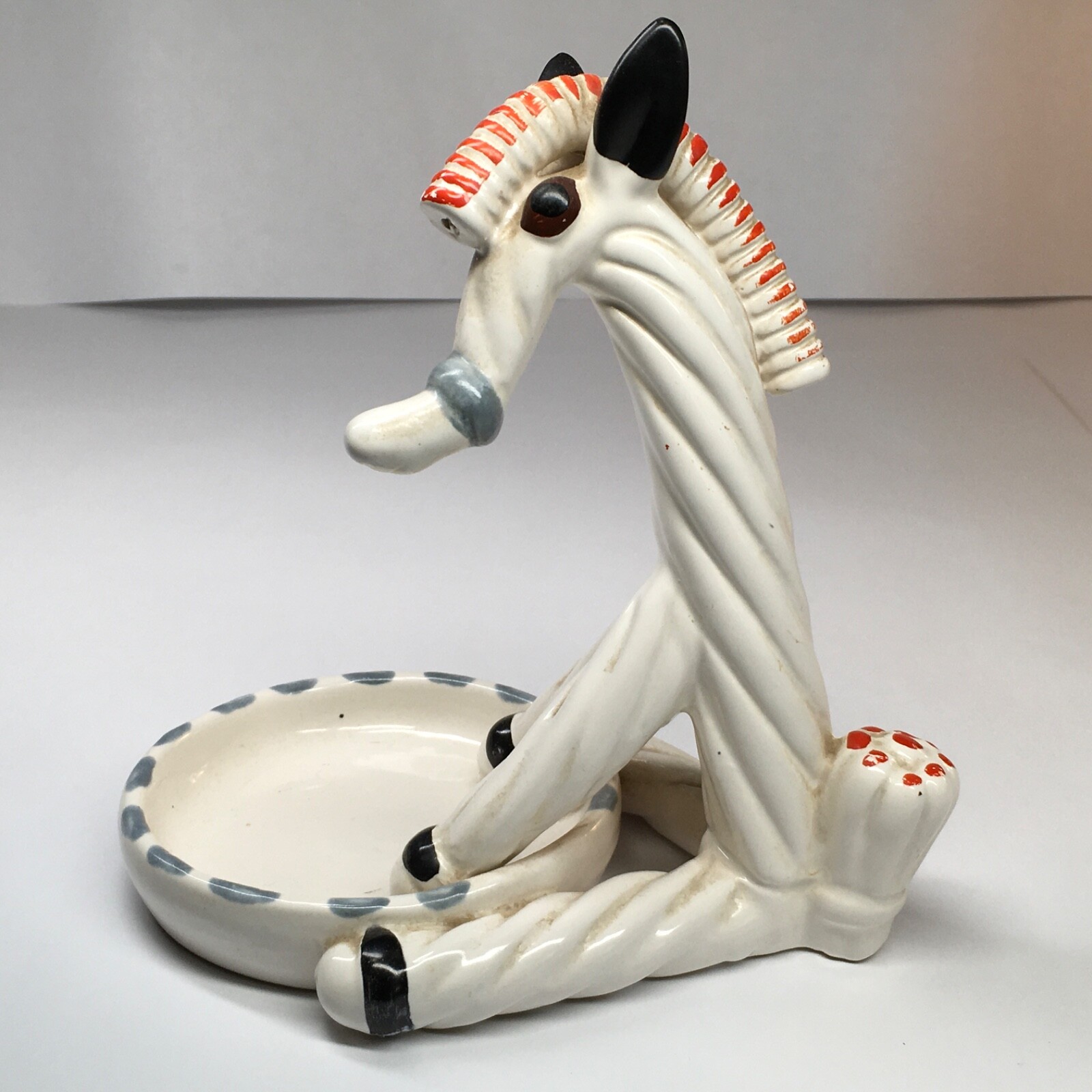 Wales Vintage Ceramic Horse Tray, Novelty Desk Trinket Tray, Made In Japan.