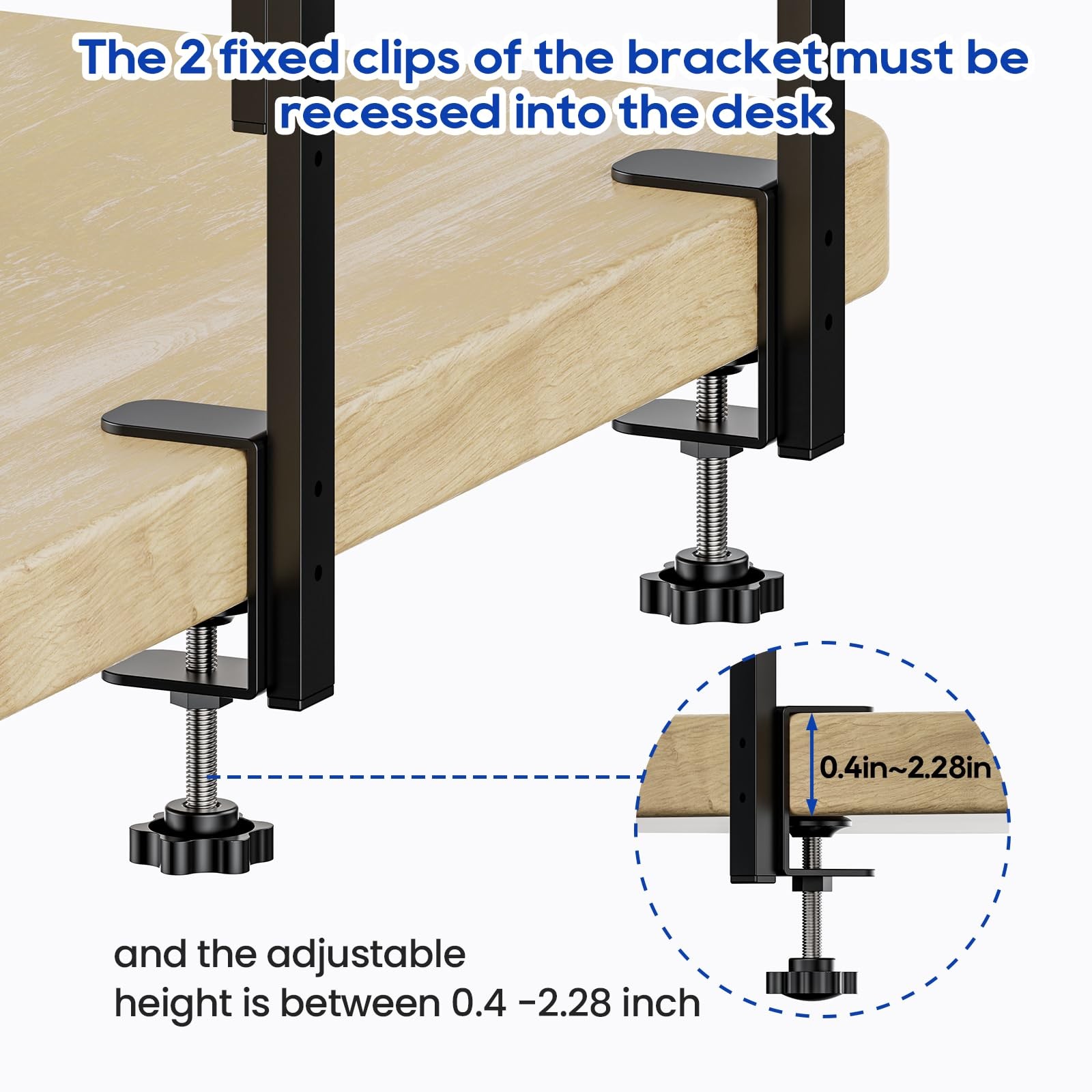 ART-GIFTREE Clamp On 12.5 X 6.85 X 16.85 Inches, 2-tier Inches Brown