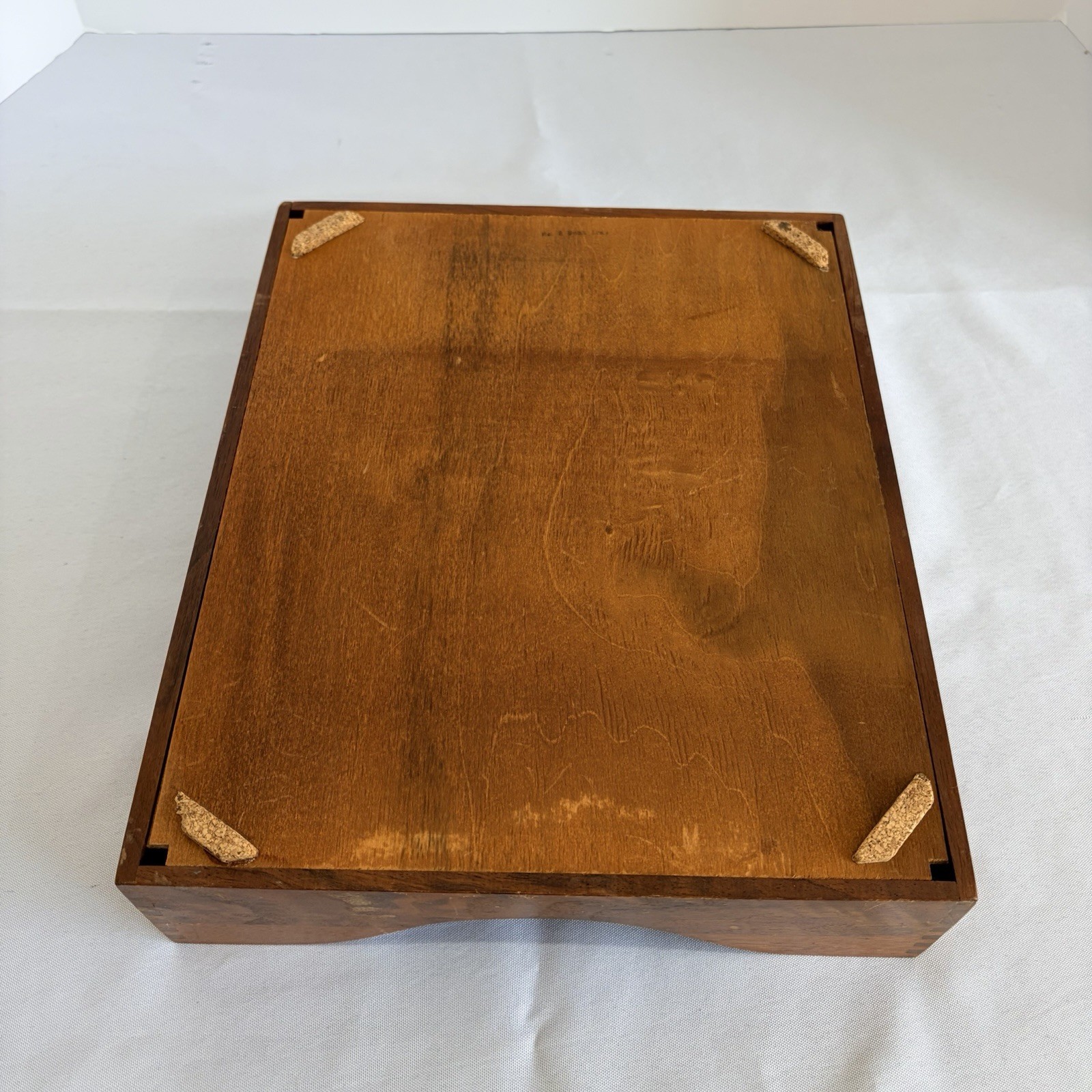 Vintage Globe-Wernicke Wooden Desk Tray No. 2-12 1/2 x 10 Dovetail Corners