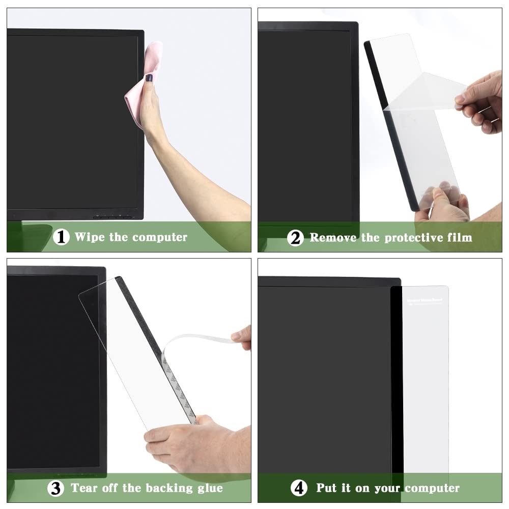 Transparent Monitor Memo Board 2pcs Office