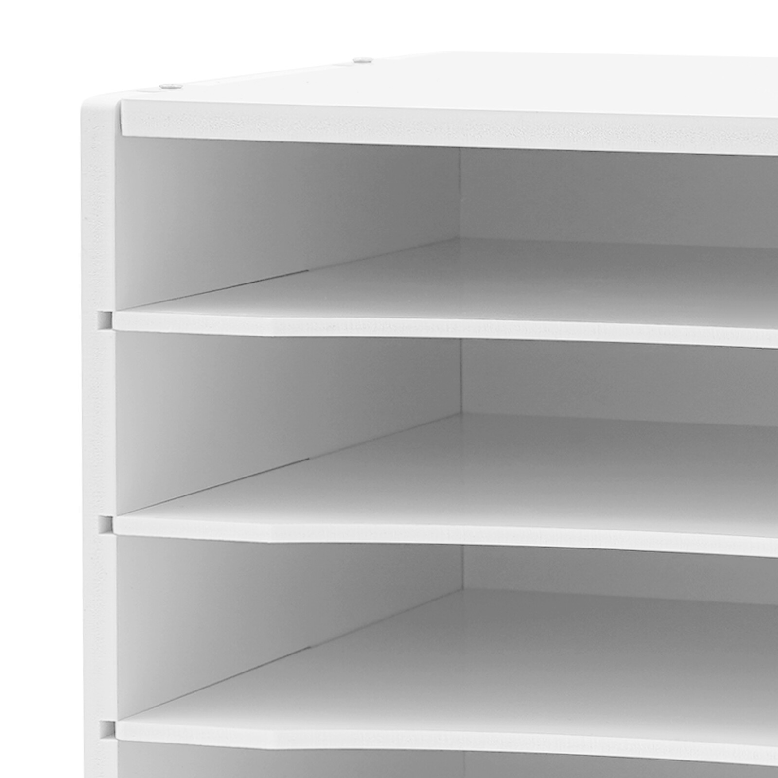 Desktop Organizer 2 Pack 4 Compartment File Sorter White Office Desk Accessories