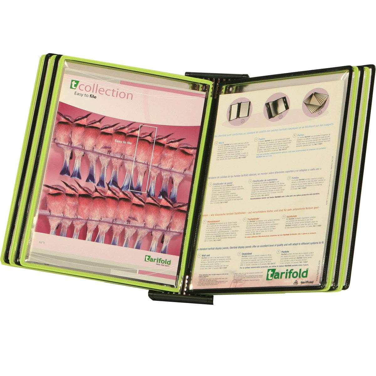 Tarifold Wall Mount Reference System with 10 Double-Sided Green & Black-Frame…