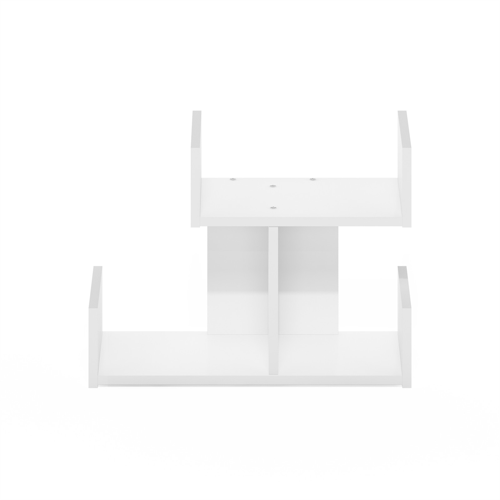 Furinno HERMITE Wooden Desktop Bookshelf Storage Organizer for Home and White