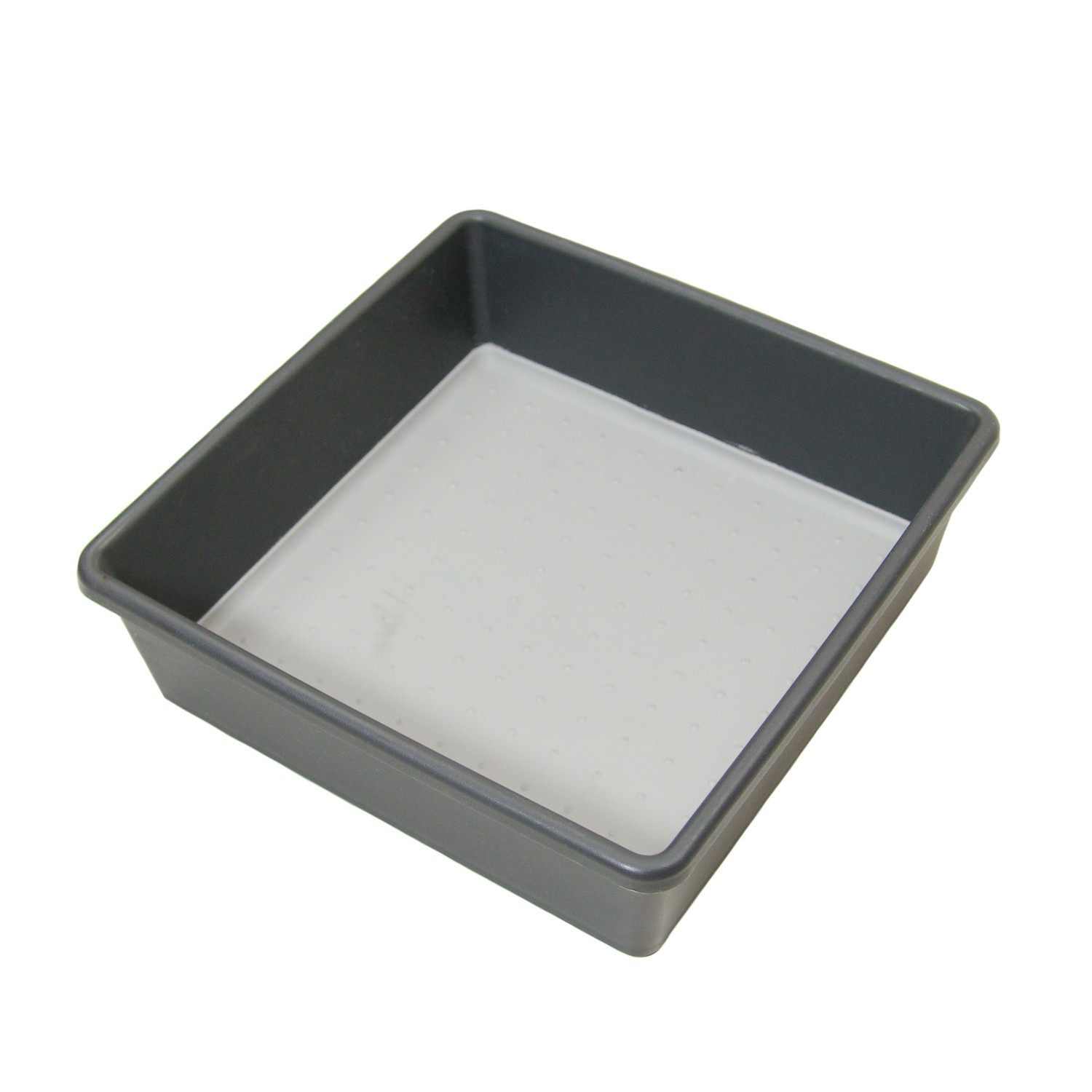 Madesmart Square Single Compartment Organizer Tray Lined Plastic Storage Bin