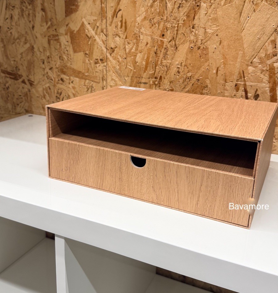 IKEA HÄSTVISKARE Desk Drawer, Organizer Storage Oak Effect 12 ½ x 9 ½” BRAND NEW