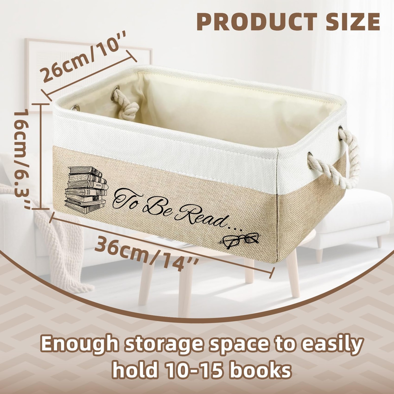 Book Lover Gifts For TBR List Book Basket To Be Read List Collapsible Bin Bag