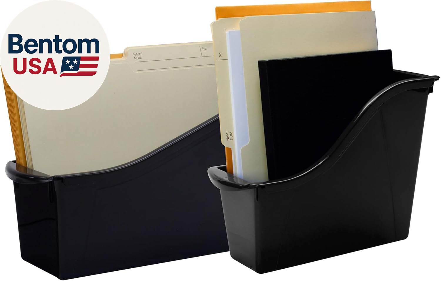 Large Book Bin – Interlocking Plastic Organizer for Home, Office, and Work Space