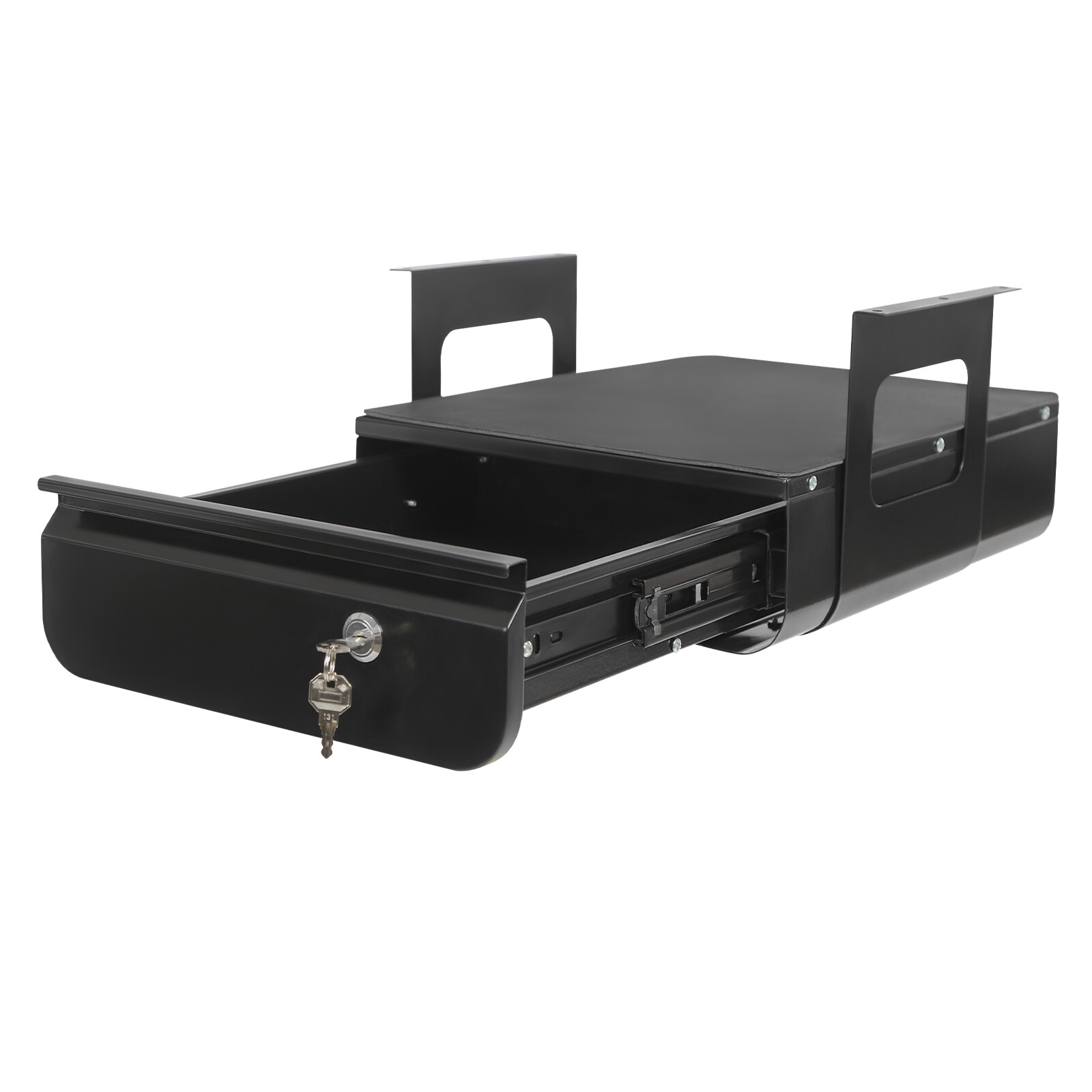11.5*14.3in (L*W) Under Desk Pull-Out Drawer Lockable Sliding Storage Drawer
