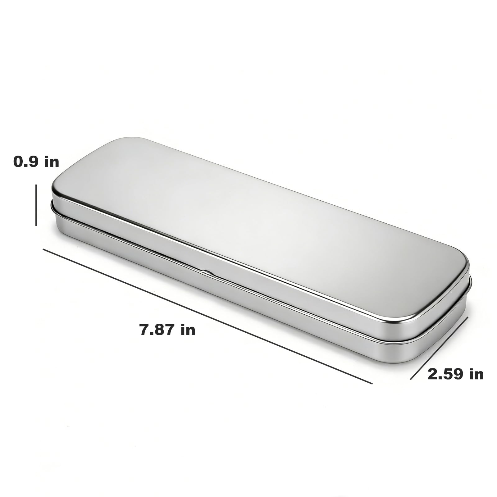 YKEBVPW Metal Pencil Box Tin Case Small Tins with Lid Empty Rectangular Boxes…