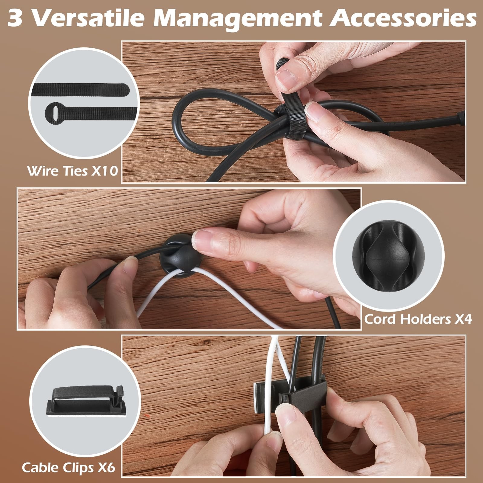 Strifuture Under Desk Cable Management Tray – 18-29in 18-29 inches, Black