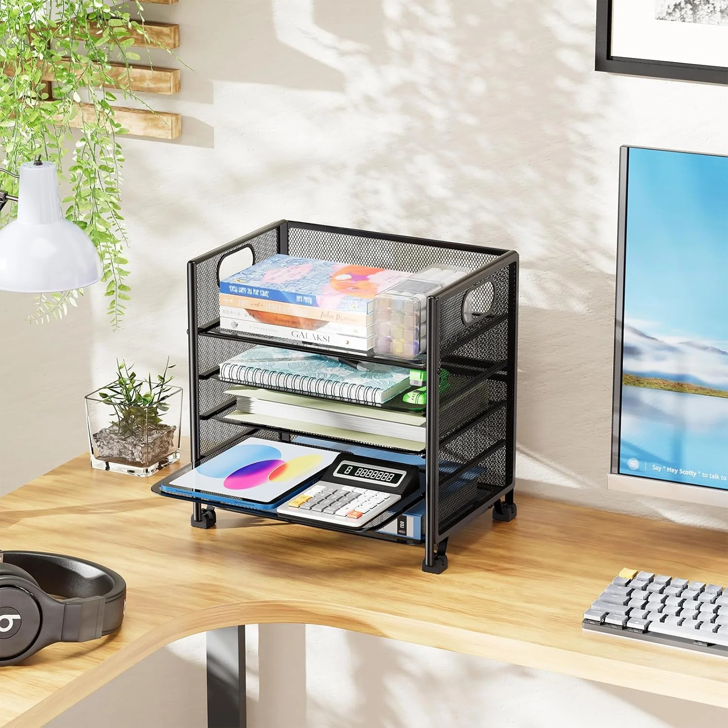 Simple Trending 5-Tier Paper Organizer for Desk- Letter Tray & File Holder with