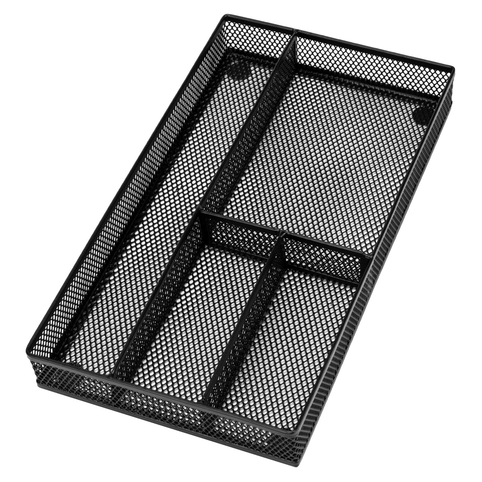 shenee Desk Drawer Organizer Tray,Drawer 11″L x 6.1″W x 1.4″H, Black