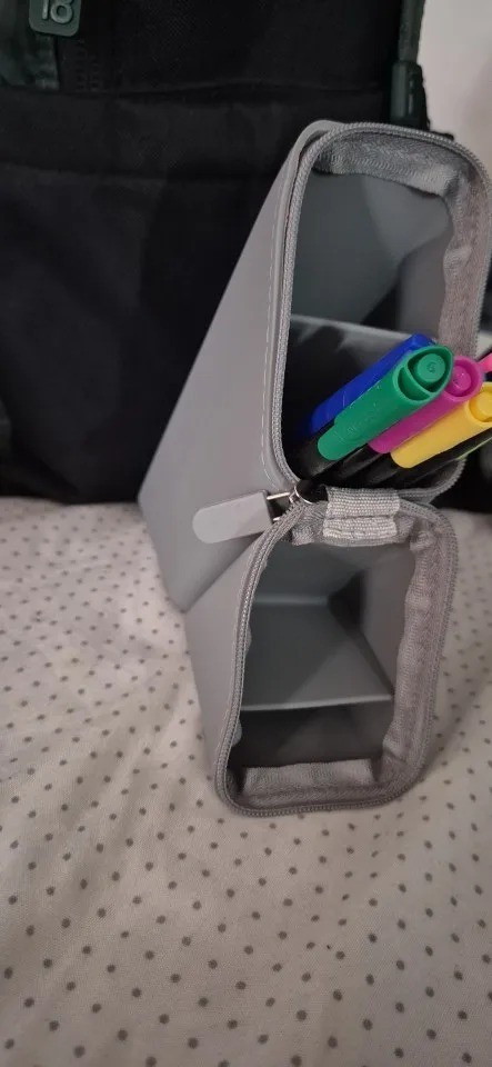 Foldable Silicone Pen Holder-Large Capacity Expandable Pencil Cup for Desk