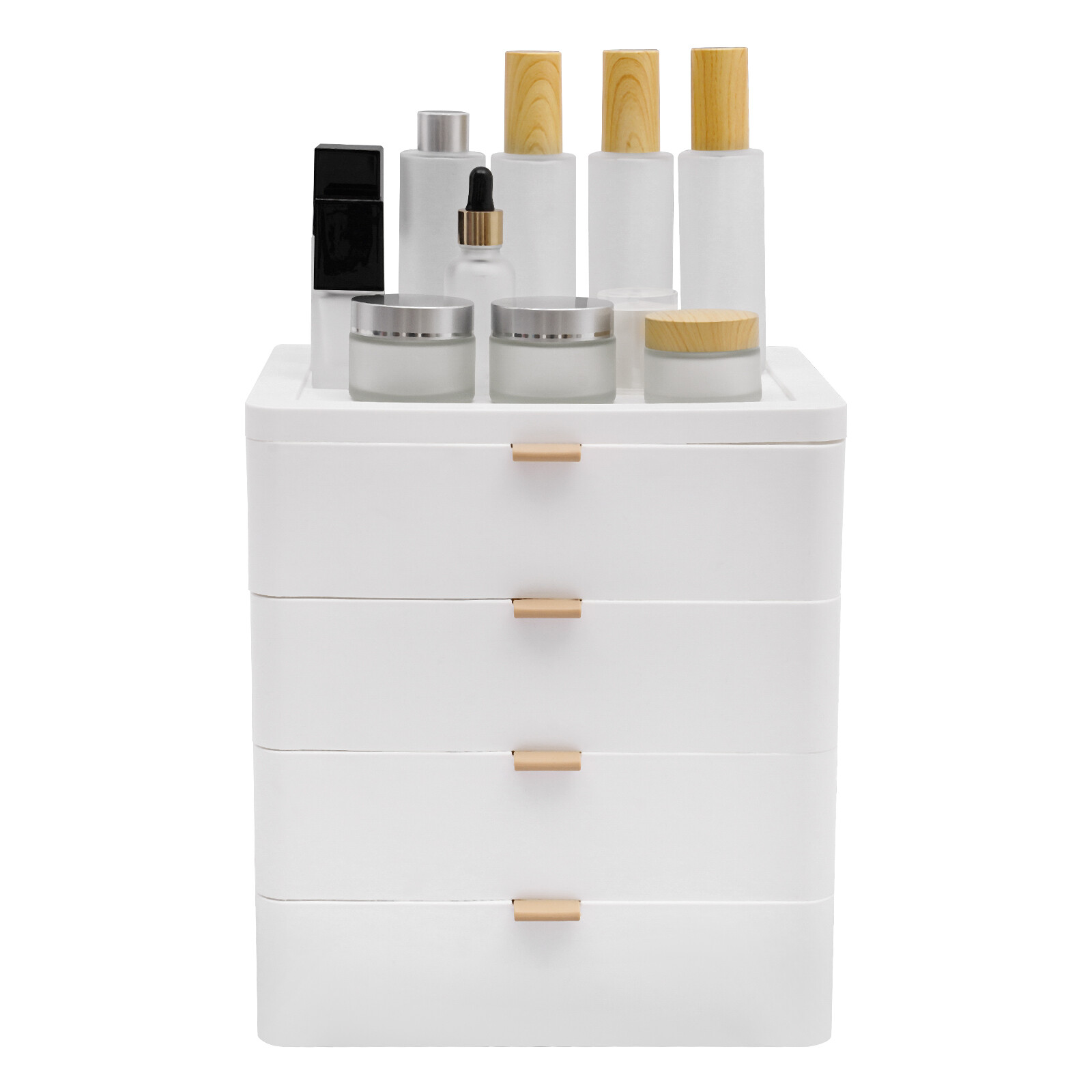 Modern Desktop Storage Box Drawer Organizer Desk Organizer with Drawer White NEW