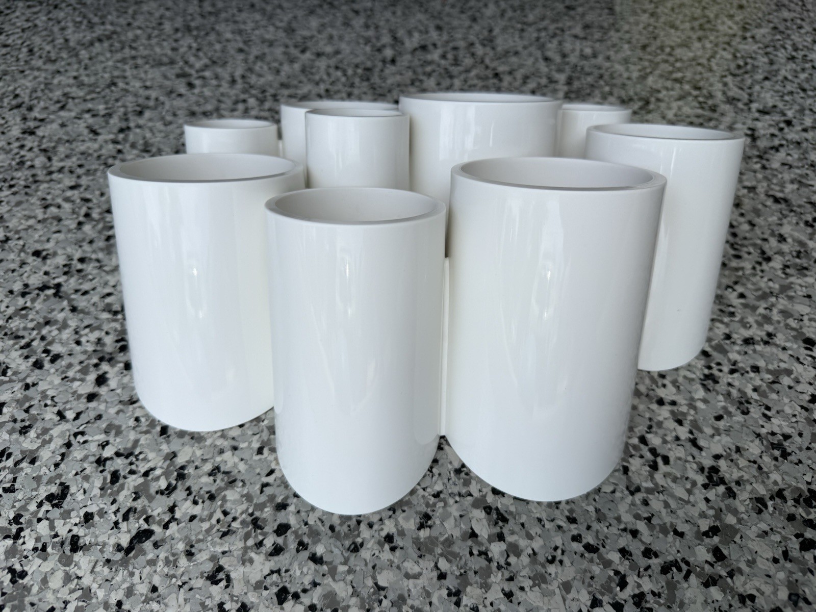 Boon Stash Desktop Organizer White Plastic 9-Cup Set MPN B11350