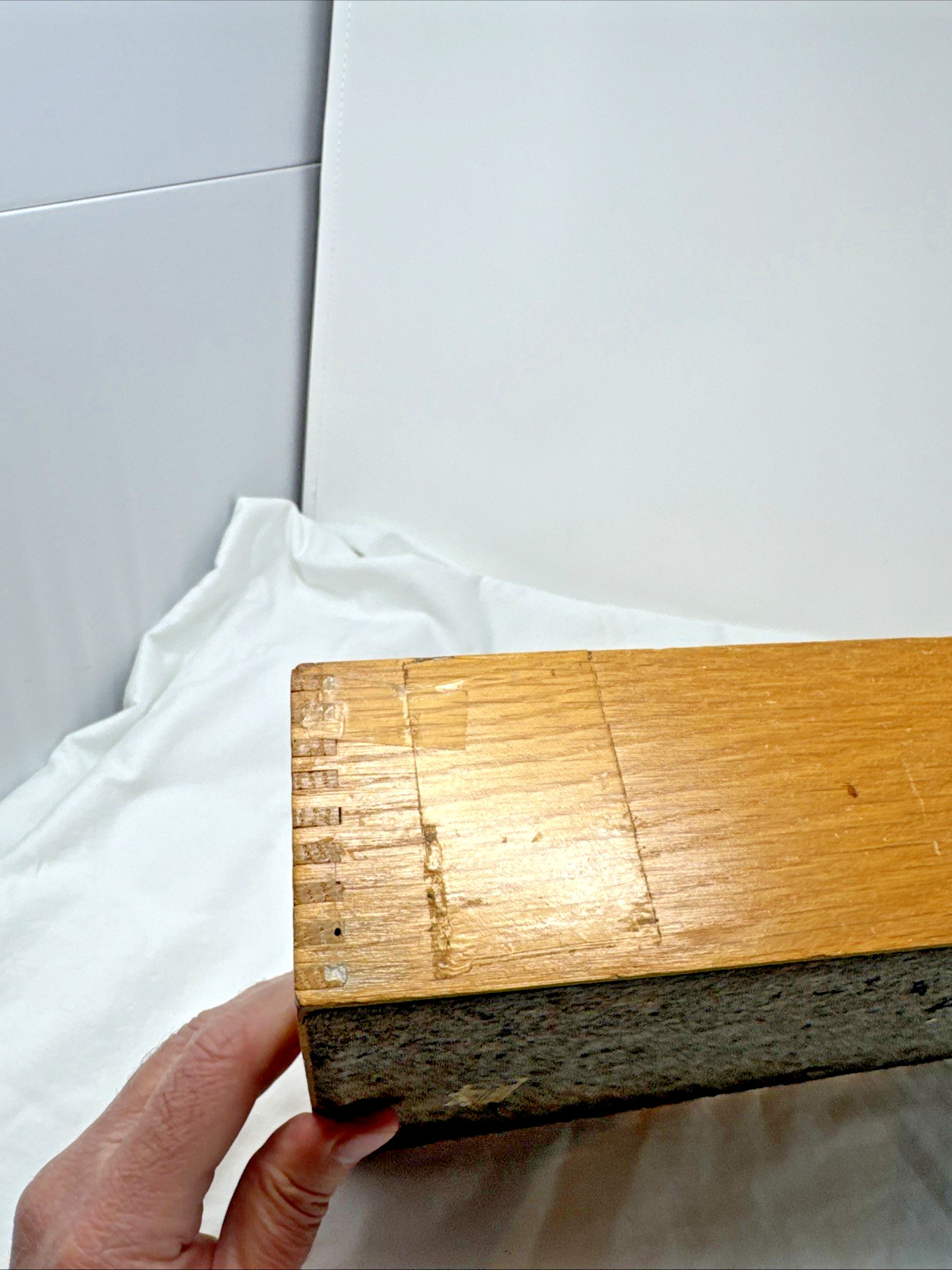 Vintage Hedges Files 1721 The Line Dovetail Oak Wooden Box Letter File Desk Tray