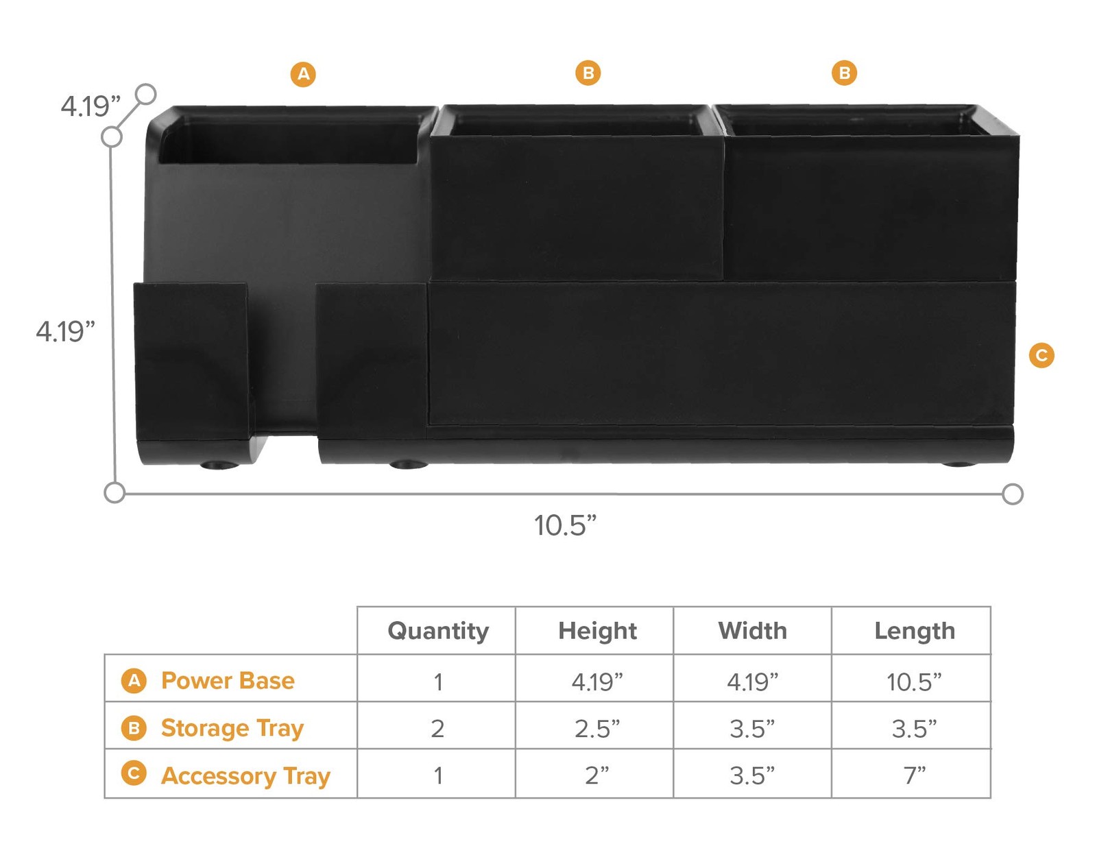 Bostitch Office Konnect Desk Organizer And Charging Station 2 Usb 2 Plugs