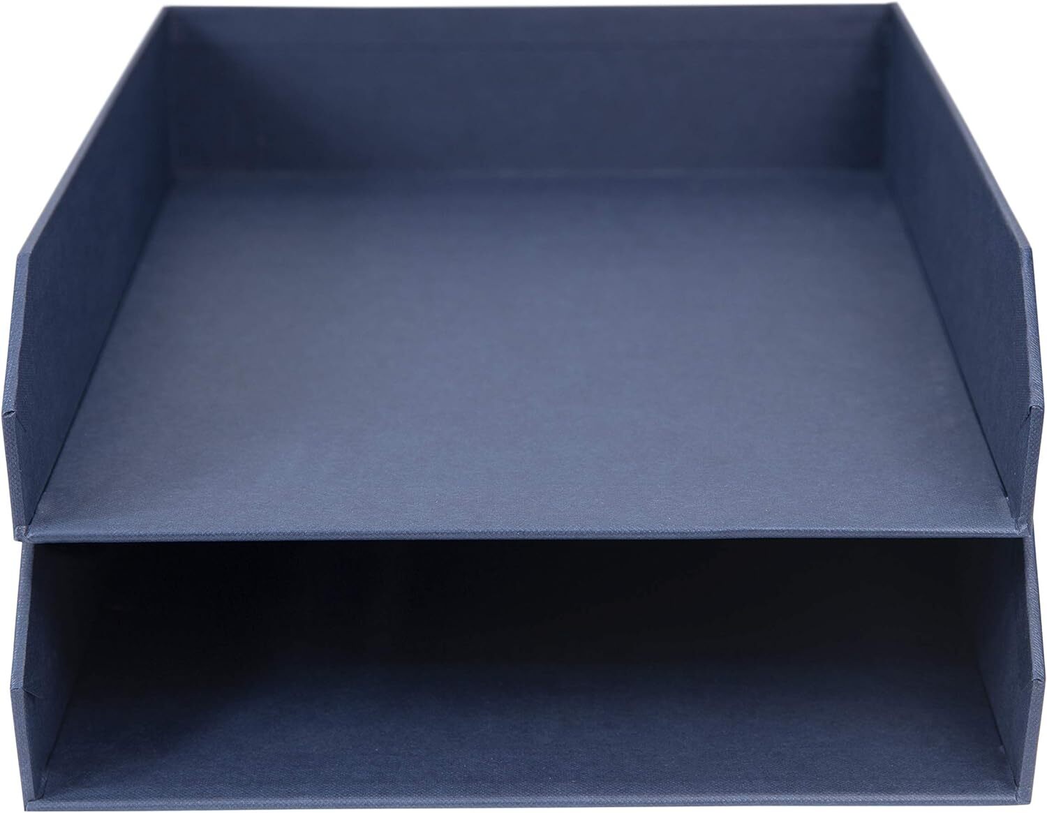 Bigso Hakan Letter Trays | Stackable Paper Tray | Pack of 2 | Grey