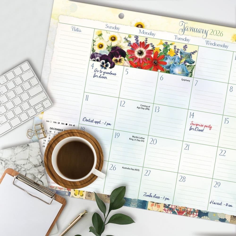 Lang, Garden Botanicals 2026 Desk Pad, 11” X 17”, Extra Large, Multi