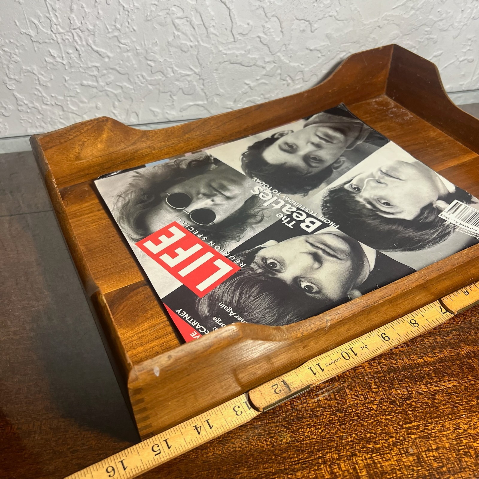 Vintage Hedges Files “The Line” Wood Letter Paper Tray Desk Organizer No 1922
