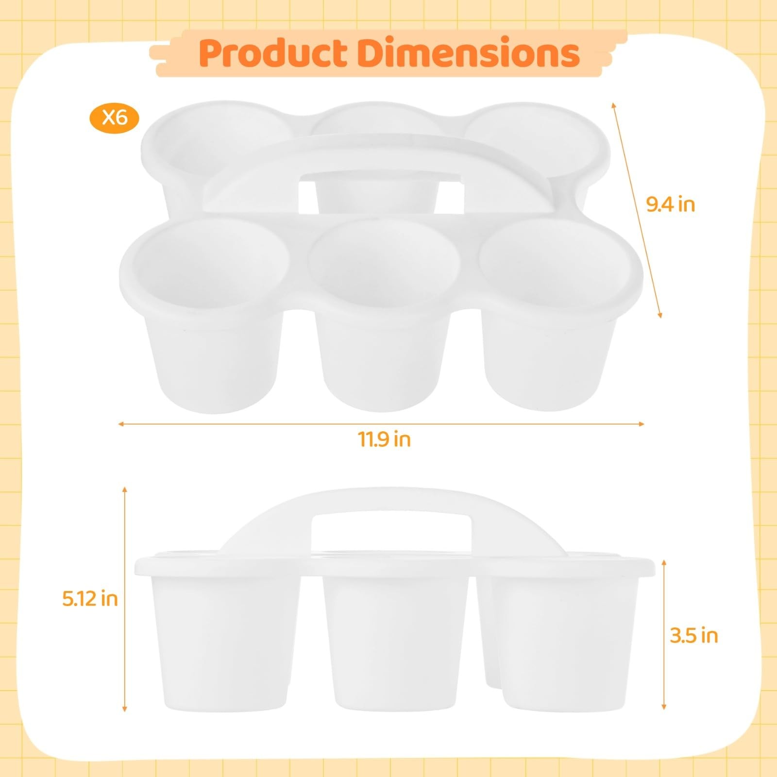 DORMIYA 6Pack LongLasting Plastic Storage Organizer, 6Compartment Lightweight…