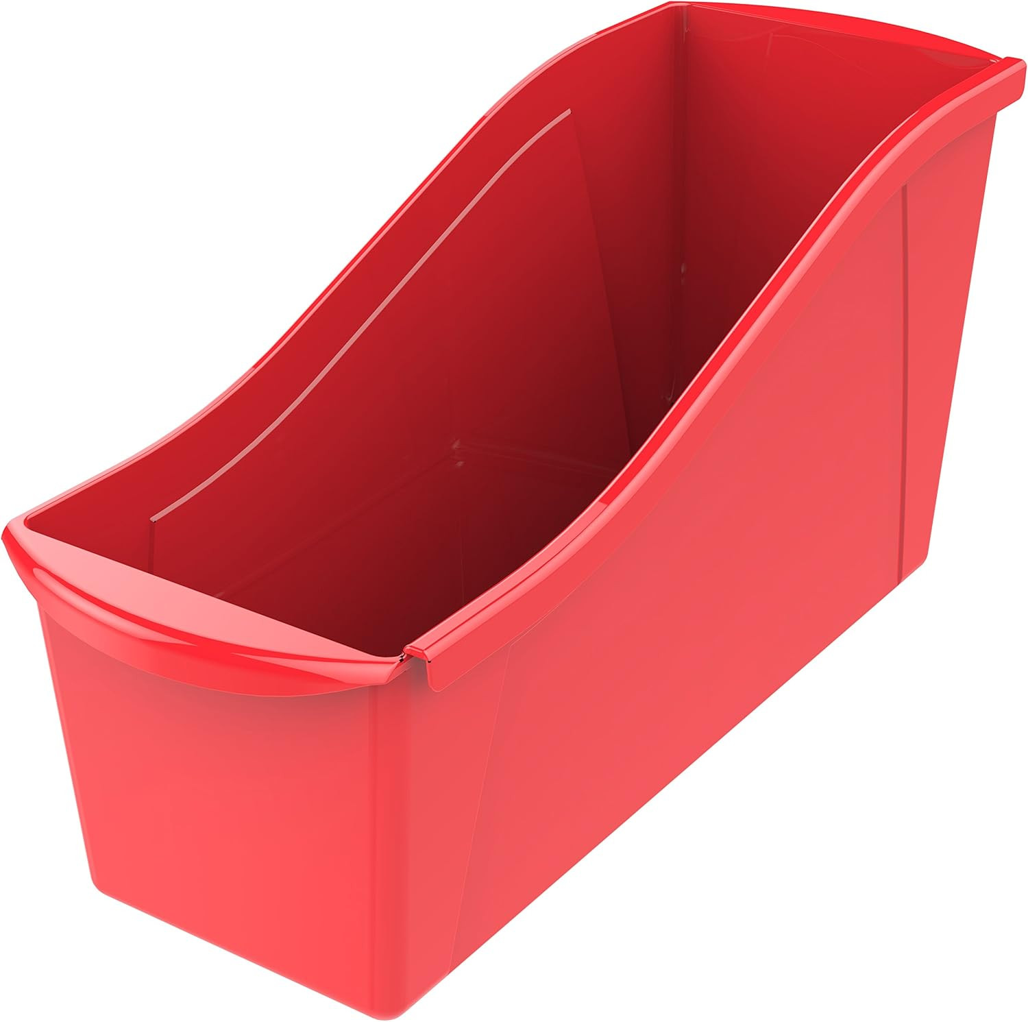 Large Book Bin, Interlocking Plastic Organizer for Home, Office and Classroom, A
