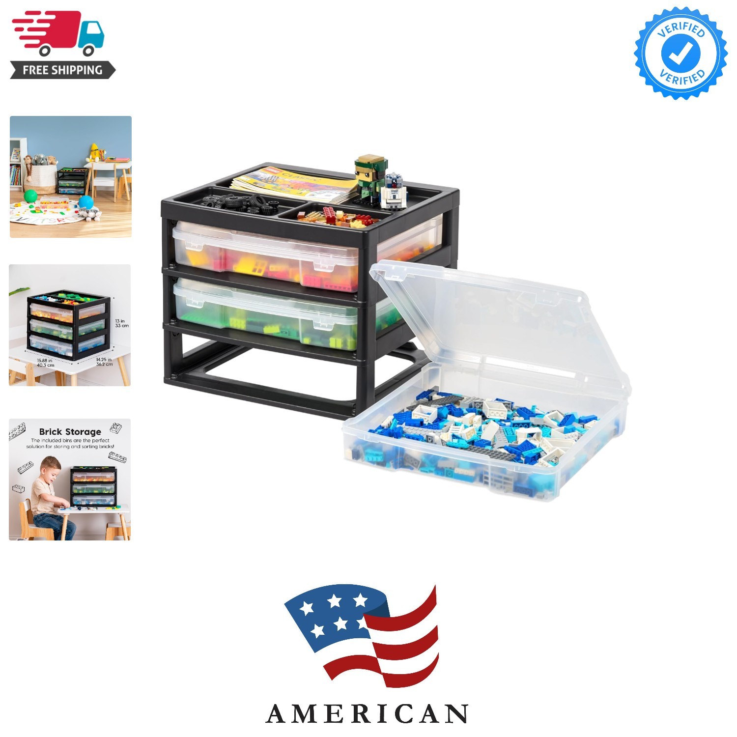 Fits 12″ x 12″ Paper, 3-Tier Desk Top Storage Unit with Organizer Top, for Of…