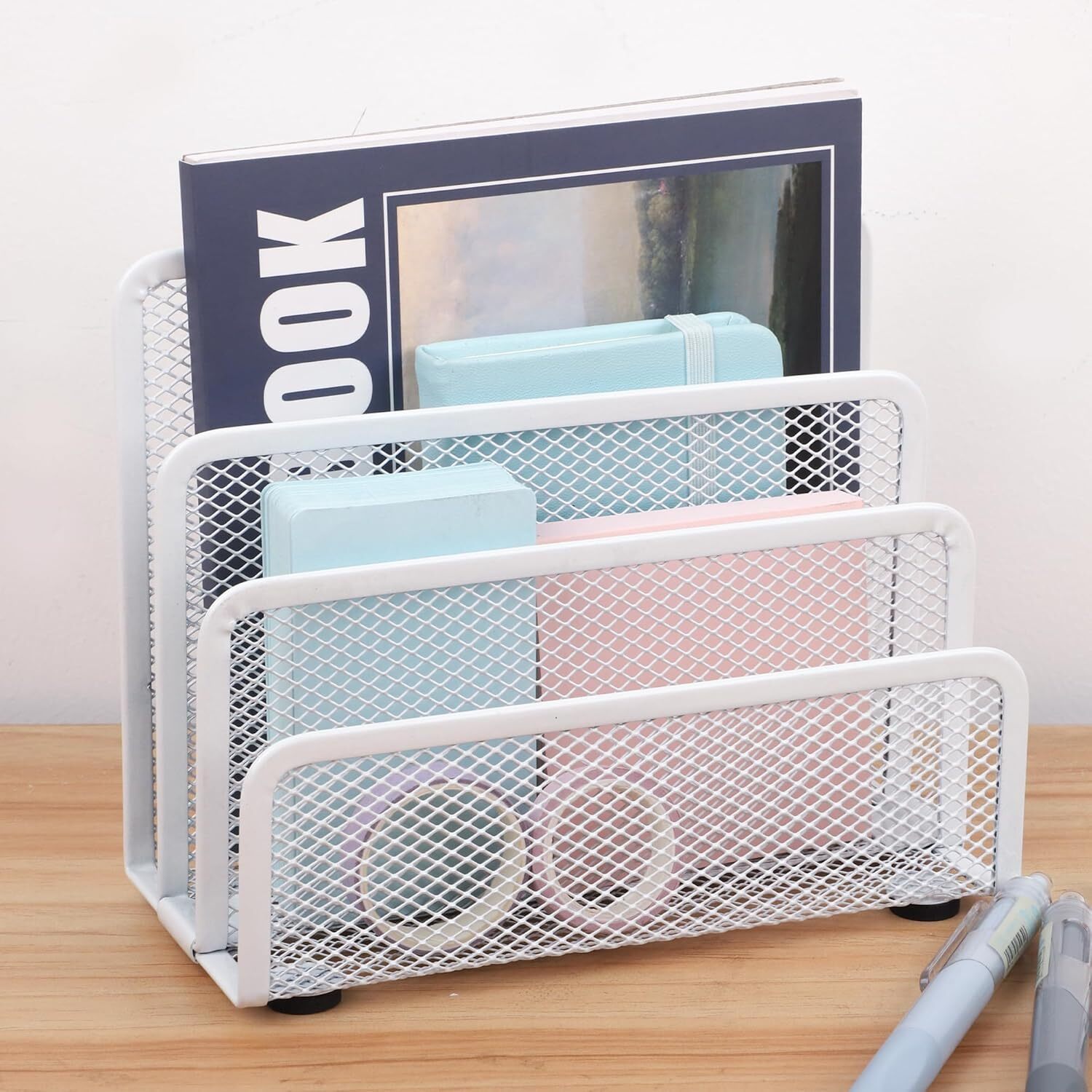 EASEPRES Desk Mail Organizer, Office Small Letter Sorter 1 Pack, White
