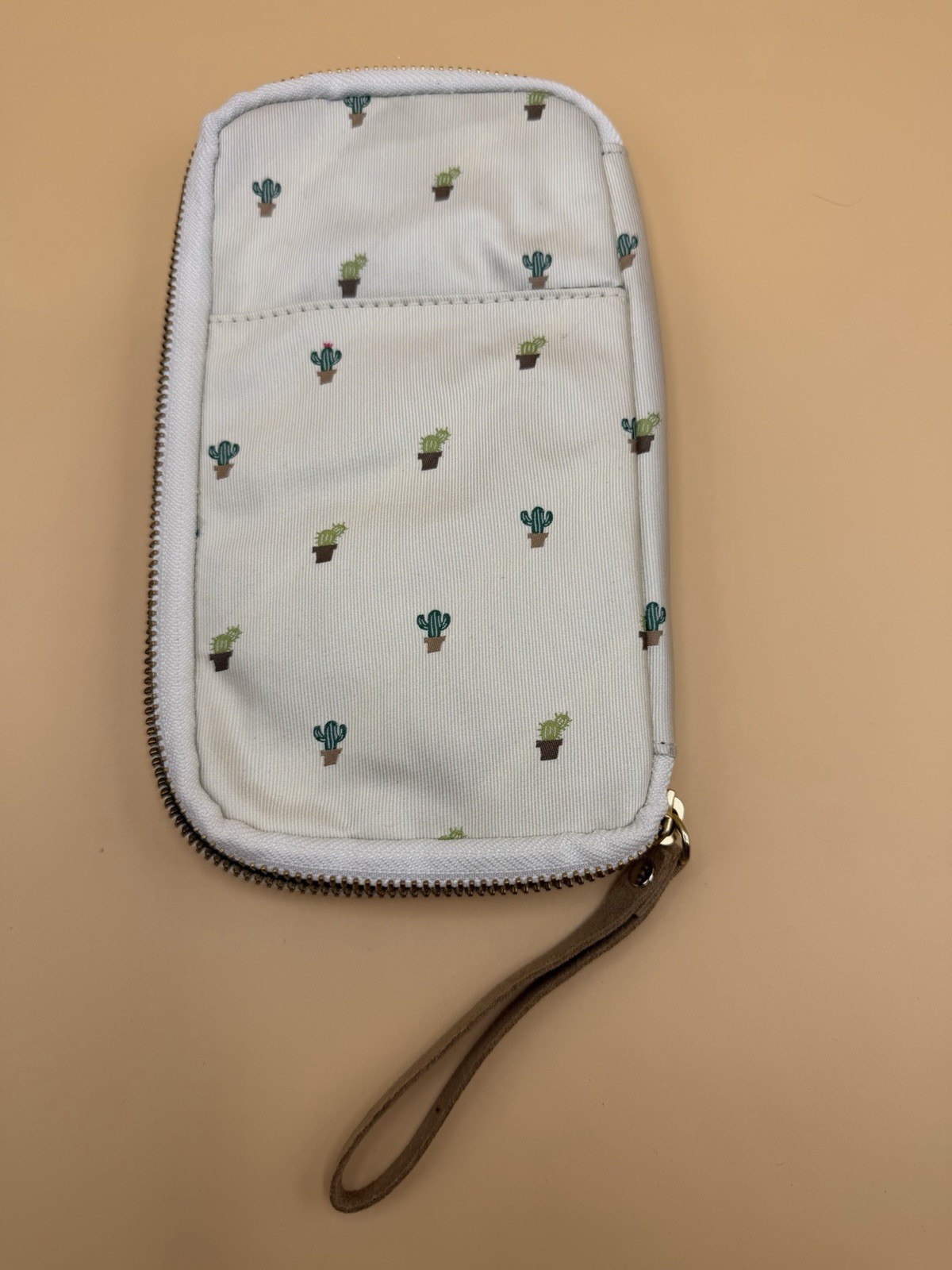Hobonichi Small Drawer Pouch Bow & Tie Cactus Zip Organizer Wristlet Case