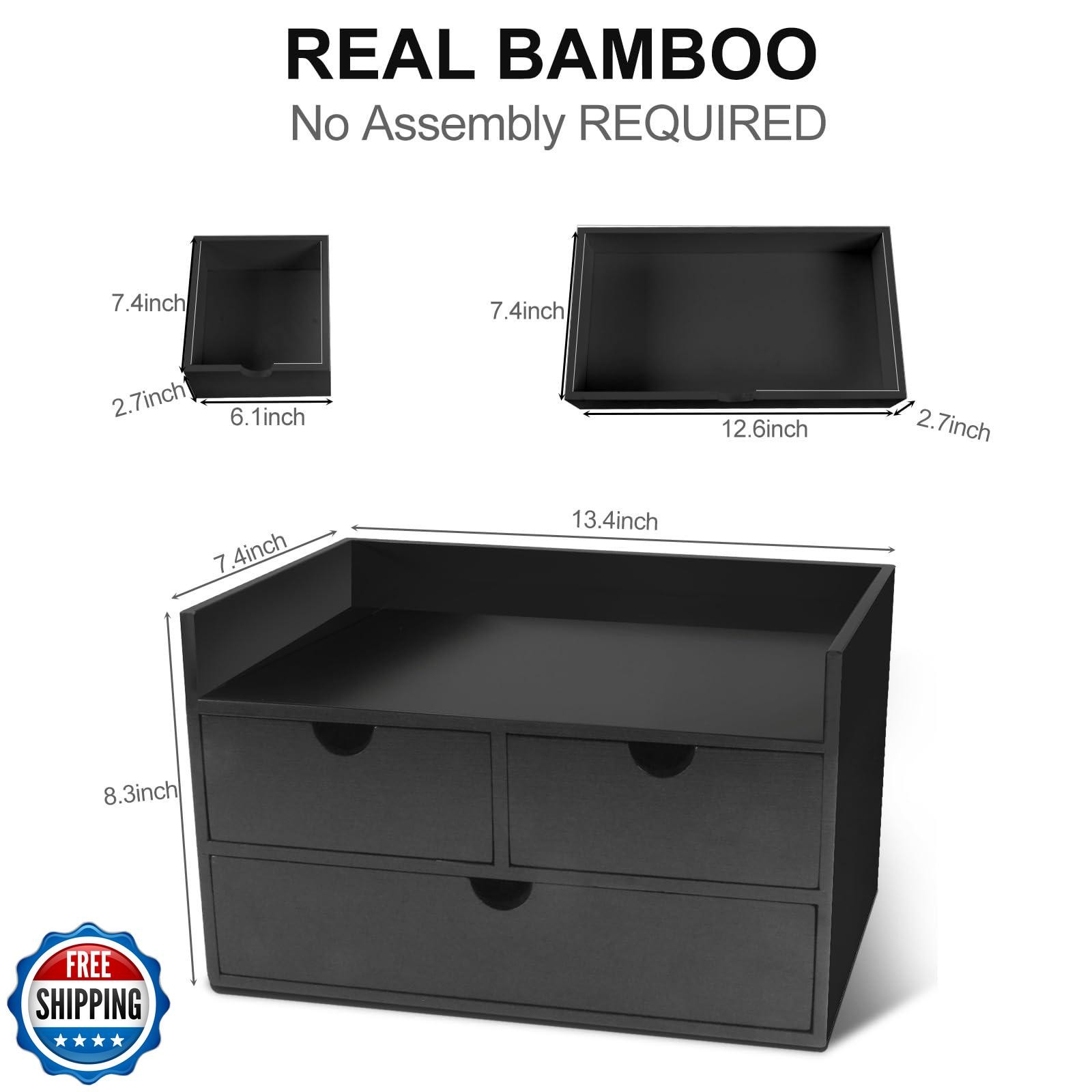 Charmewooden Desk Organizer with Drawers Countertop Drawer Organizer Drawers