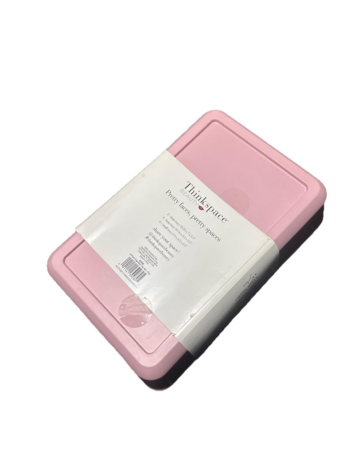 Thinkspace 12-Piece Organizer Tray Set Pink New