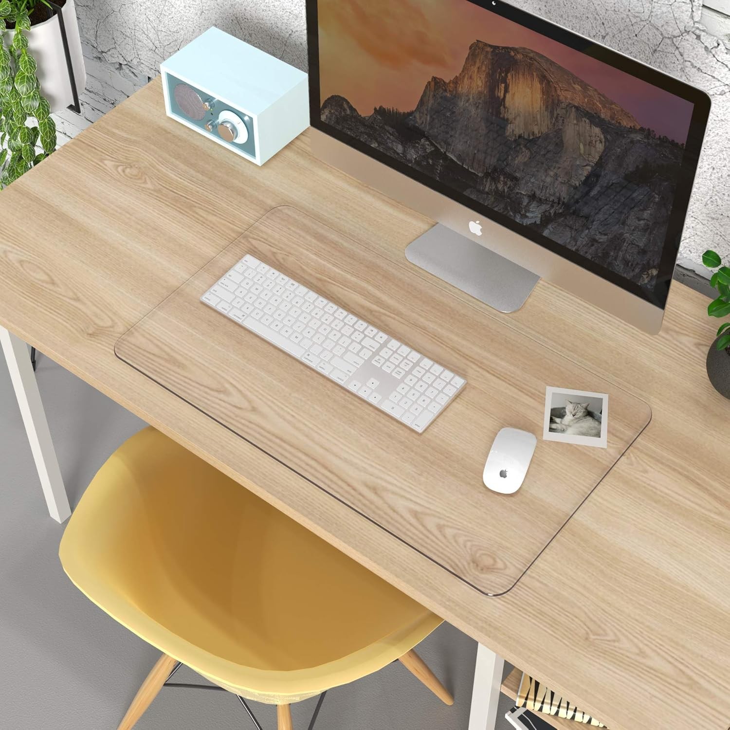Oterri Clear Writing Desk Pad, 23.6’’x13.7” Heat 23.6’’x13.7”,