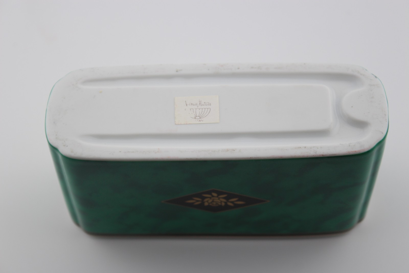 Vintage Neiman Marcus Porcelain Desktop Organizer Notepad and Pen Japan