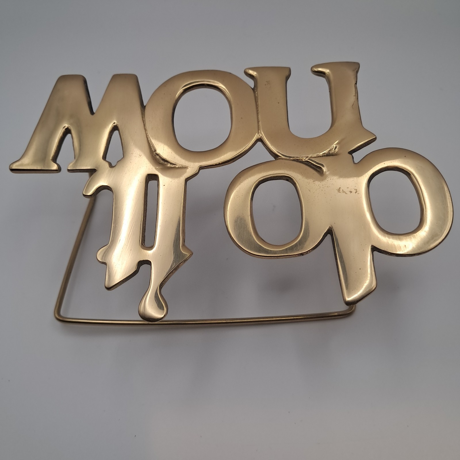 Vtg Brass DO IT NOW Letter Organizer Motivational Quote Office Desk Decor Metal