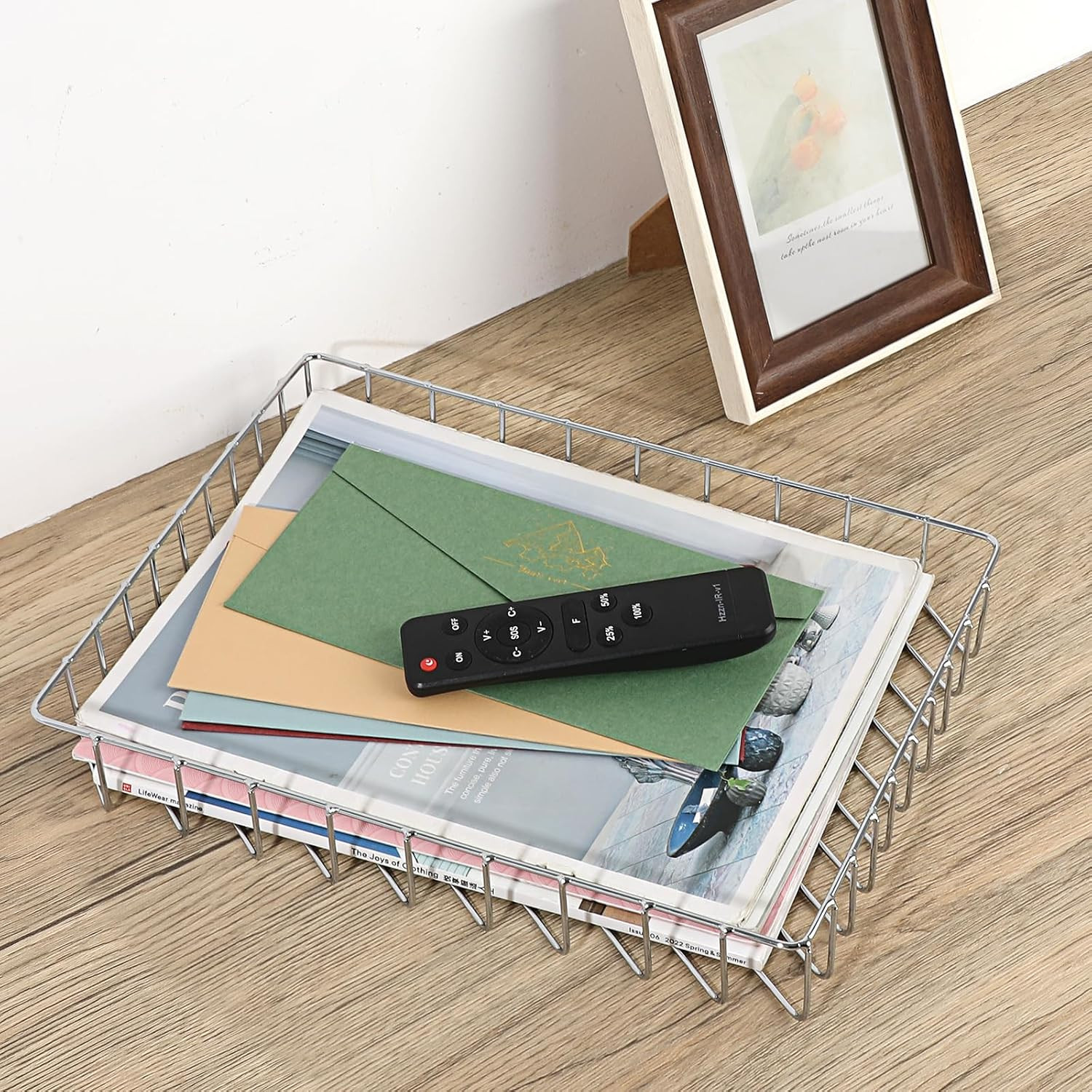 Multipurpose A4 File Tray Wire Desk Tray Organizer Elegant Letter Size Desk Docu