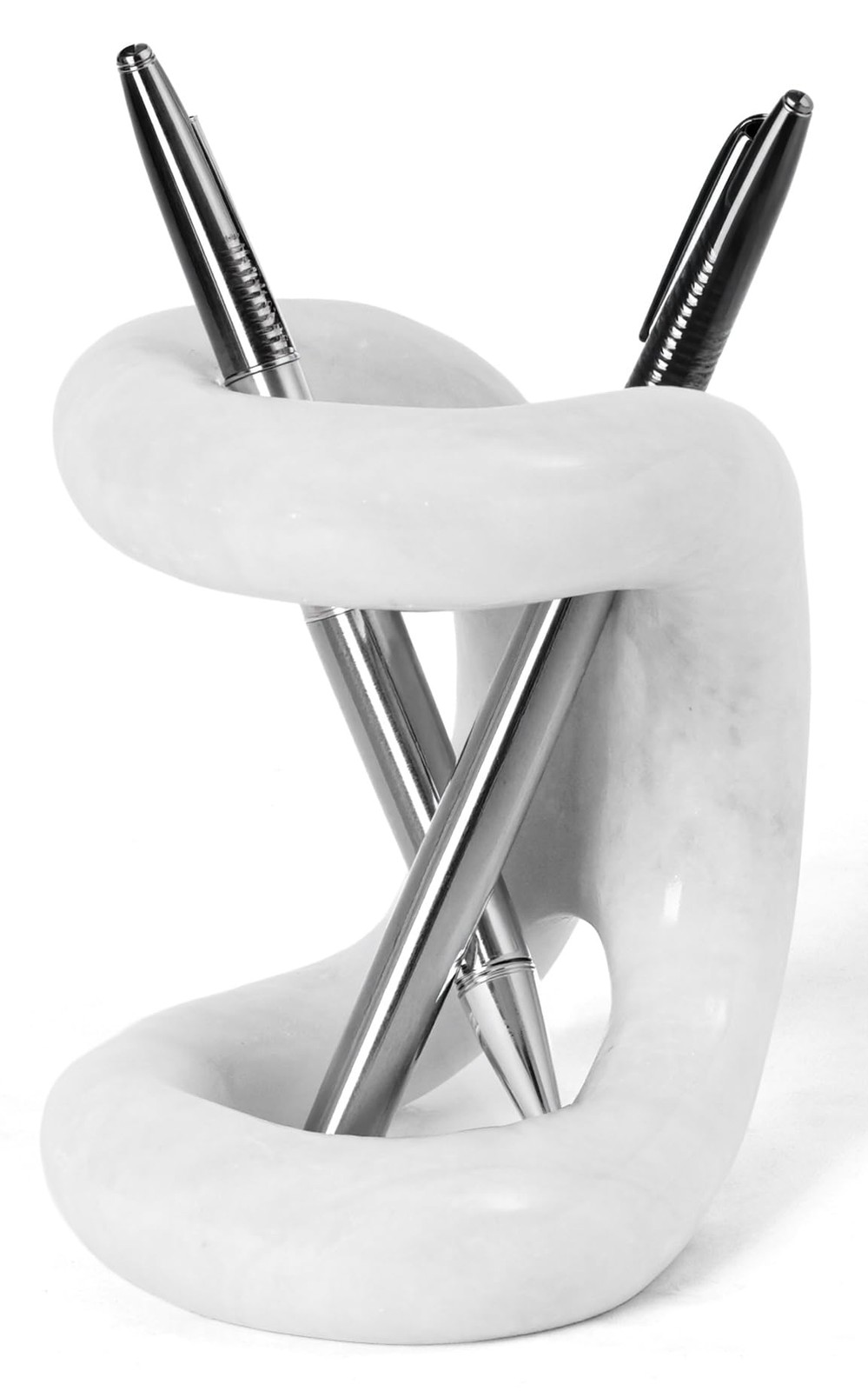 Marble Pen Holder for Desk 4 Inch White Pencil Holder for Desk Accessories & …