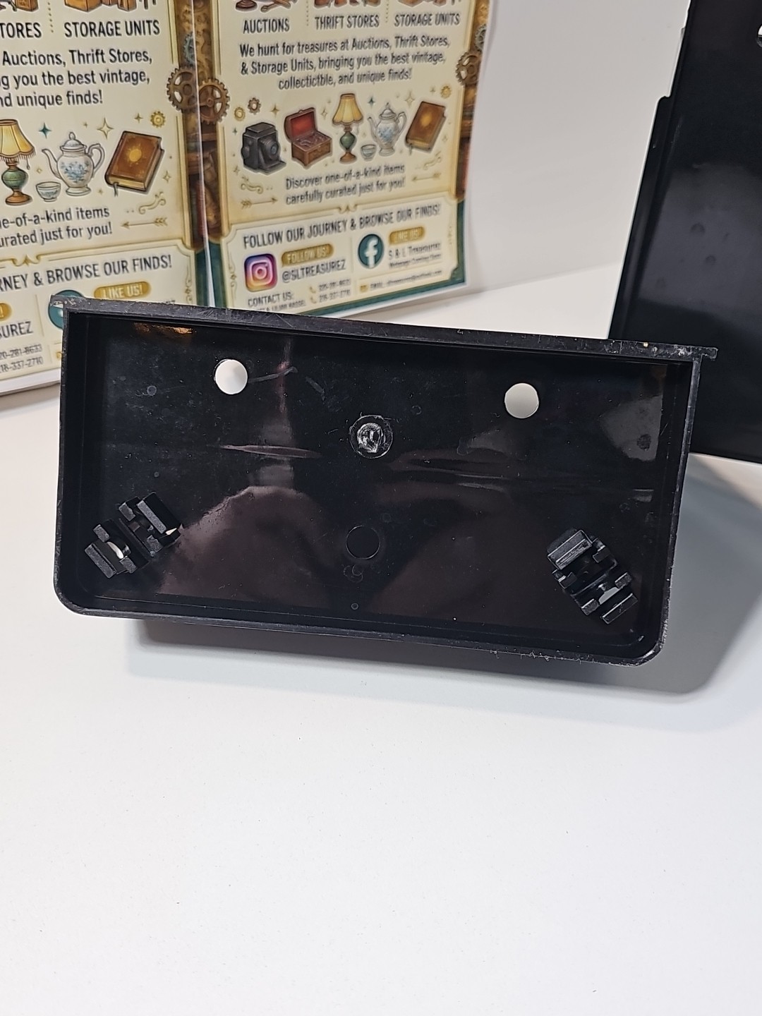 black acrylic multi-compartment organizer X 2