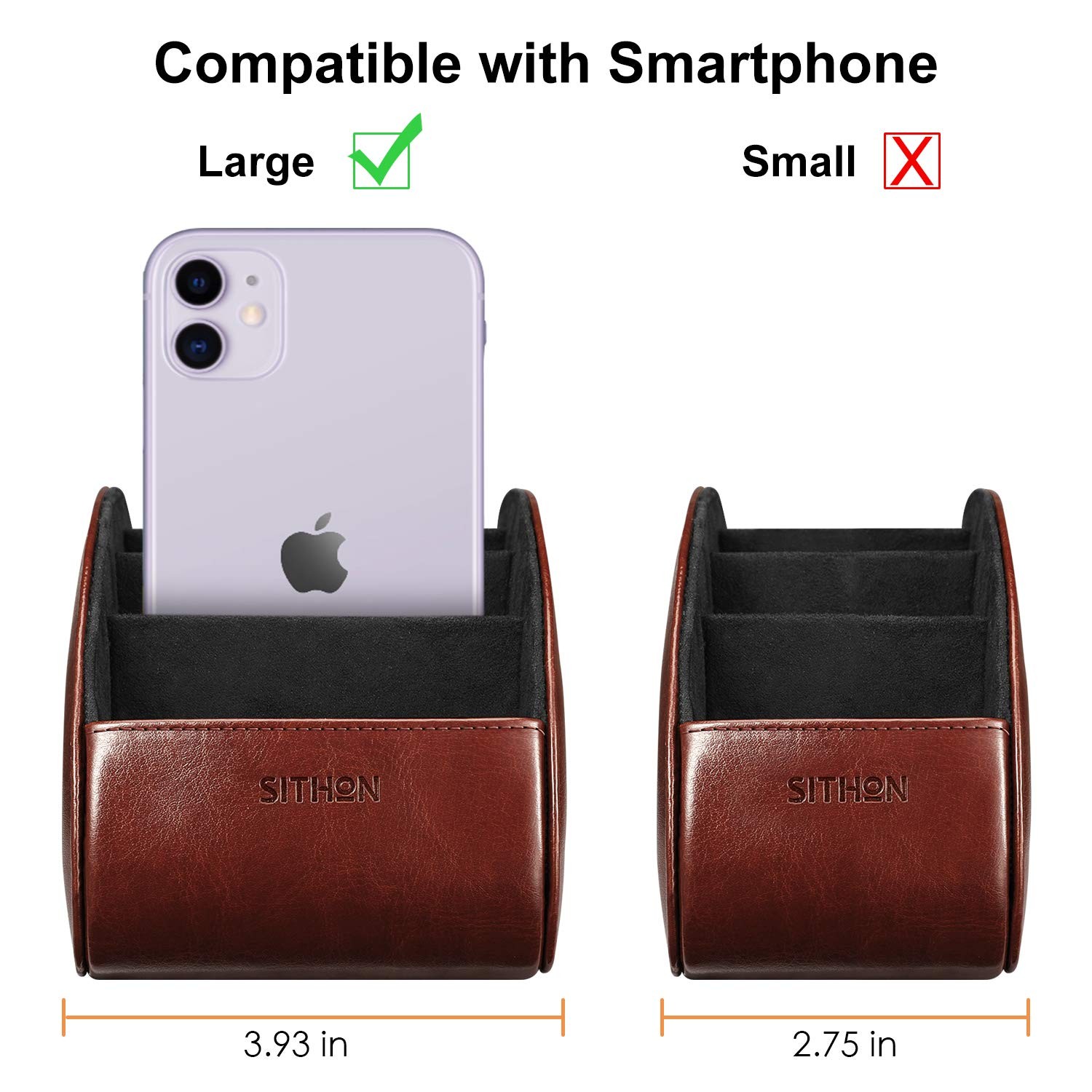 Remote Control Holder with 5 Compartments – [Upgrade Version] PU Leather Remo…